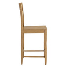 Modway Jax Oak Wood Counter Stool With Wavy Razor Back - Weathered Oak-Sturdy Side Stretchers