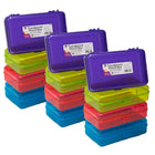 Charles Leonard Translucent Pencil Pack - Assorted Colors - 12 Pack-Hold all your school supplies in this large pencil box