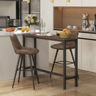 HOMCOM 27.25" Counter Height Kitchen Bar Stools - Brown - 2 Pack-High bar stools are designed to give you a good view
