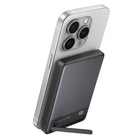 INIU MagPro Slim 10000mah Power Bank - Black-Charge 3 without Wait: Power your iPhone 16, AirPods 4, and Apple Watch 6 simultaneously with the wireless output, one USB-C port, and one USB-A port.