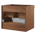Modway Render 24" Wall-Mount Bathroom Vanity Cabinet - White/Walnut-Sink Basin and Fixtures Not Included
