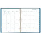 Mead 2027 Large Weekly/ Monthly Planner - 11-¼" H x 9" W - Rosa Azul - Bilingual-Durable hard cover