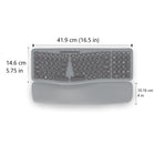 BlueDiamond Ergo Wireless Keyboard with Detachable Wrist Rest - English Layout-Detachable Wrist Rest: Held into place with magnets, this cushioned wrist rest can be removed if needed