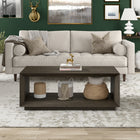 Hudson&Canal Evie 48"W Rectangular Coffee Table - Alder Brown-Features easy assembly