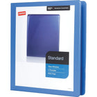 Staples Standard View Binder with D-Rings - 1" - Periwinkle-Slant rings have a high page capacity compared to same size round rings
