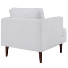 Modway Agile Upholstered Fabric Armchair - White-Removable Zippered Cushion Covers