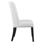 Modway Baron Fabric Dining Chair - White-Non-Marking Foot Pins