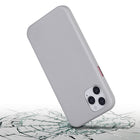 General Supply Goods + Co iPhone 12 12 Pro Vegan Leather Case with Metallic Buttons and MagSafe Compatible - Silver Grey-Soft vegan leather