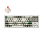 Keychron Q3 Max RGB Wireless Mechanical Keyboard - Red Switch - TKL Layout with Knob - Shell White-Exceptional Connectivity: Seamlessly switch between devices with the 2.4 GHz wireless connection or Bluetooth 5.1, offering fast response times and multitasking capabilities across your computer, phone, and tablet.