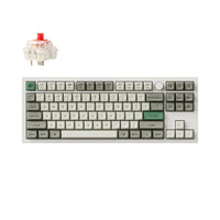 Keychron Q3 Max RGB Wireless Mechanical Keyboard - Red Switch - TKL Layout with Knob - Shell White-Exceptional Connectivity: Seamlessly switch between devices with the 2.4 GHz wireless connection or Bluetooth 5.1, offering fast response times and multitasking capabilities across your computer, phone, and tablet.