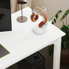 HOMCOM 70.9" Large Computer Desk - White-Adjustable foot pads provide stability on uneven floors