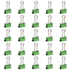 JAM Paper Colourful Binder Clips - Small - 3/4" - Green - 25 Pack-Perfect for staying stylishly organized around the house, at school, or in the office!