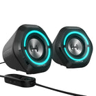 Hecate by Edifier G1000 Bluetooth Multi-Input Gaming Stereo Speakers with RGB Lights - Black-Wired controller supports the volume, lights effect, sound mode, and input modes