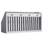 KUCHT KRH480-GL-C 48" 1200 CFM Wall Mounted Range Hood with Digital Controls - Stainless Steel/Gold-The 5-minute delay-off feature keeps the hood running after cooking to ensure smoke and odours have cleared the environment without affecting the lamp light setting