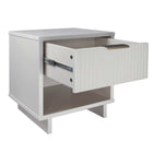 Manhattan Comfort Granville 18.11" Modern 1-Drawer Nightstand 2-Piece Set - White-10