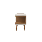 Manhattan Comfort Utopia Off White/Maple Cream TV Stand, 70.47"W (19751)-Recommended for a 65" TV.