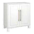 Hudson&Canal Chabot 28"W Accent Cabinet - White-Modern contemporary design for your home office, bedroom, or living spaces
