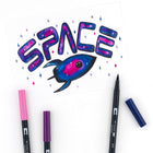 Tombow Dual Brush Pen, Galaxy, 10/Pack-Bullet Tip creates consistent lines