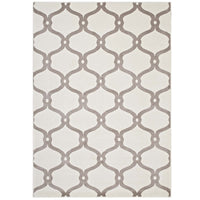 Modway Beltara Chain Link Transitional Trellis Area Rug - 5 ft W x 8 ft L - Beige/Ivory-Chain Link TransitionalArea Rug