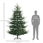 HOMCOM 7.5' Artificial Christmas Tree with Hinge Design - Green-Flame retardant branches are unlikely to catch fire or cause serious household damage 