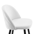 Modway Cordial Performance Velvet Bar Stools - White - Set of 2-9