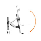 ShoppingAll Height Adjustable Standing Desk Converter Monitor Riser - 25" - White- 2-tier design – top platform for your monitor and a full-width keyboard & mouse tray free up desktop space and keep essentials within reach