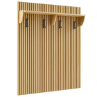 Modway Render Fluted Coat Rack Panel with Shelf - Light Oak-Modern Fluted Coat Rack with Shelf