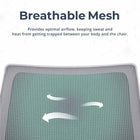 MotionGrey AeroMesh Ergonomic Office Chair - Mesh Back Support with Adjustable Armrests - White-4