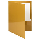 JAM Paper Glossy Two Pocket Presentation Folders, Gold, 100 Pack (385GGOB)-Finish: glossy