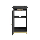 Modway Awaken 18" Bathroom Vanity - Black-Solid Wood and MDF Construction