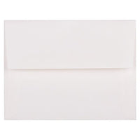 JAM Paper A2 Strathmore Invitation Envelopes - 4.375" x 5.75" - Bright White Laid - 50 Pack-Bright White Laid