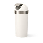 Umbra Venti Trash Can with Swing Top Lid - Sand - 16-Gallon (62 L)-Durable & easy to maintain: venti is made of durable polypropylene that is stable and easy to maintain; just wipe it clean with a damp cloth