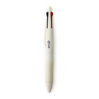 General Supply Goods + Co 4 Colour Retractable Pen - Matte White Barrel-Plastic 4-in-1
