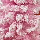 HOMCOM 6' Snow-Flocked Pencil Artificial Christmas Tree with Steel Base - Pink-Flame retardant branches for peace of mind 