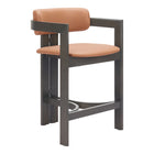 Zuo Shaili Counter Stool - Brown-Armrest support