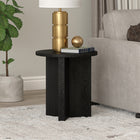 Hudson&Canal Anders 20"W Round Side Table - Black Grain-Clean with a soft, dry cloth and no harsh chemicals or abrasive cleaning materials