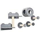 PawHut Wall-Mount Cat Tree with Scratching Post & Shelves-Wall design saves space and enhances play areas 