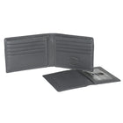 Club Rochelier Men's Slim Fold Wallet with Removable ID - Charcoal Grey-Comes in a gift box