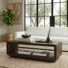 Hudson&Canal Lonni 47" Wide Rectangular Coffee Table - Brown Oak-Features easy assembly