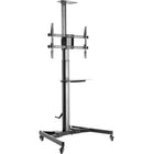 Fellowes Mobile TV Stand - Black-Two shelves for audio or video components designed too  efficiently maximise space