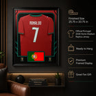 Frameworth Official FIFA World Cup 2026 Portugal Cristiano Ronaldo Framed Replica Jersey - 25.75" x 33.75"-7