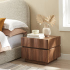 Modway Isola 2 Drawer Nightstand - Walnut-Plastic Floor Glides