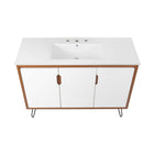 Modway Energize 48" Bathroom Vanity - Cherry/White-Fixtures Not Included