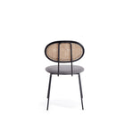 Manhattan Comfort Jardin 19.09" Industry Chic Upholstered Dining Chair - Black and Grey - Set of 4-Delivered to you Fully Assembled! No Assembly Required