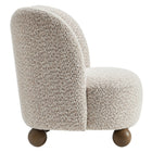 Modway Monroe Boucle Fabric Accent Chair - Coral Walnut-Sinuous Spring Support