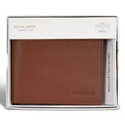 Champs Onyx Leather Bi-Fold Wallet - Brown-6 Credit card slots