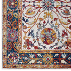 Modway Entourage Samira Distressed Vintage Floral Vintage Medallion Area Rug - 8 ft W x 10 ft L - Multicolored-Stain Resistant / Easy to Clean
