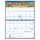 MotherWord 2026-2027 Magnetic Family Fridge Calendar - 9-1/2" H x 15" W - French-Improved paper resists ink bleed