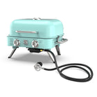 Kenmore 2 Burner Retro Tabletop Gas Grill - Turquoise-Cast Aluminum Lid and Firebox.