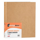 JAM Paper Kraft 1" 3-Ring Binder - Brown-Colour: Natural Kraft | Be stylish and organized with colourful binders.